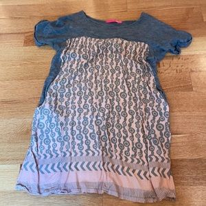 Pinky otto, pink and gray dress, size small